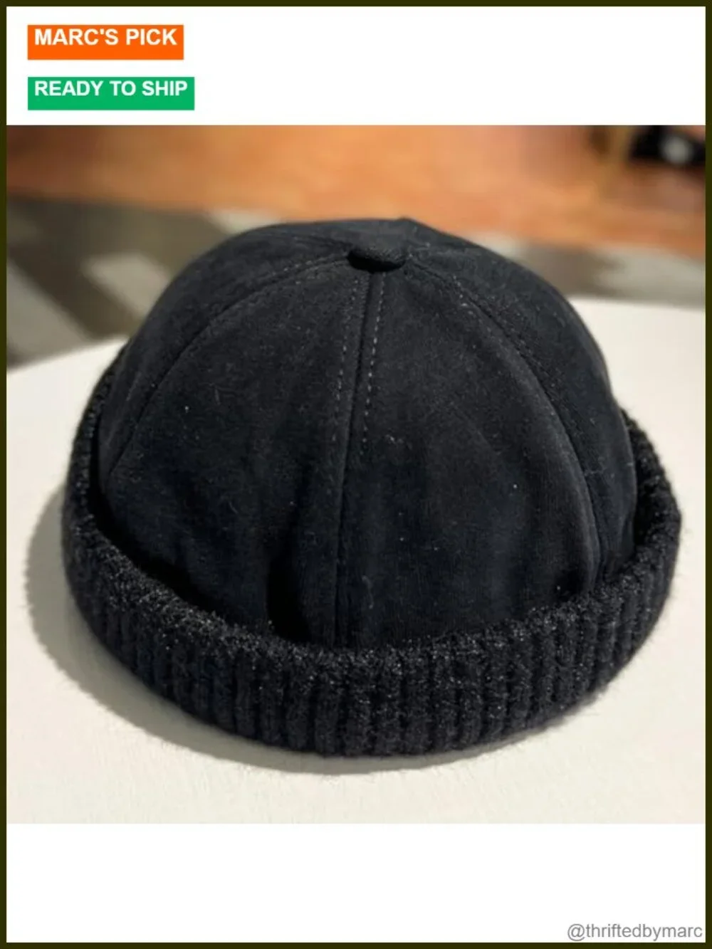 Stretchable Cotton Blend Knit Beanie Hat Adjustable Brimless Cap